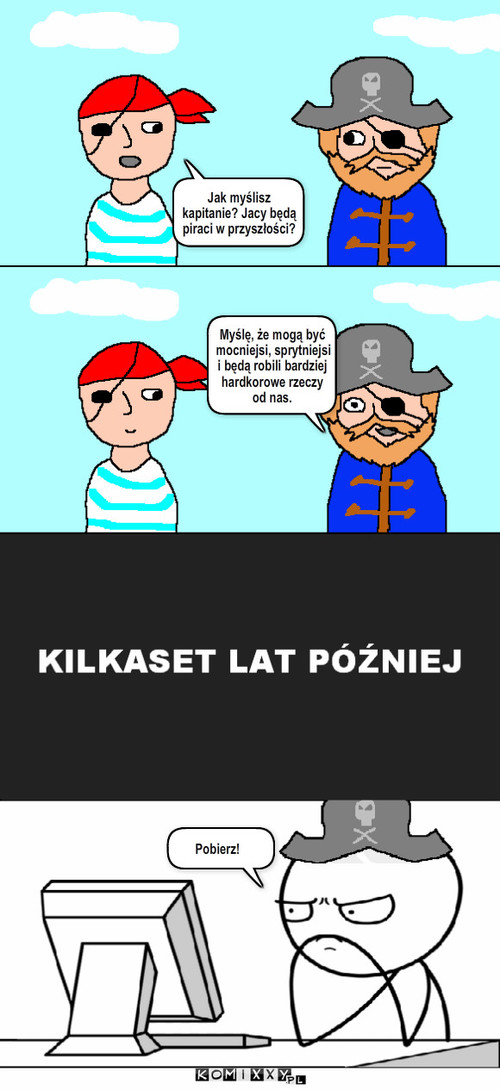 Piraci dawniej i dziś – Jak myślisz kapitanie? Jacy będą piraci w przyszłości? Myślę, że mogą być mocniejsi, sprytniejsi i będą robili bardziej hardkorowe rzeczy od nas. Pobierz! 