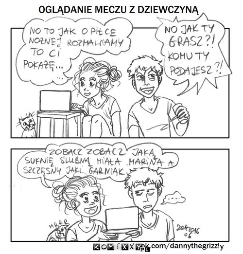 Oglądanie meczu z dziewczyną –  