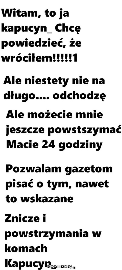 Smutna wiadomość –  