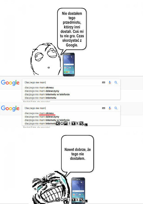 Wyszukiwarka Google – Nawet dobrze, że tego nie dostałem. 