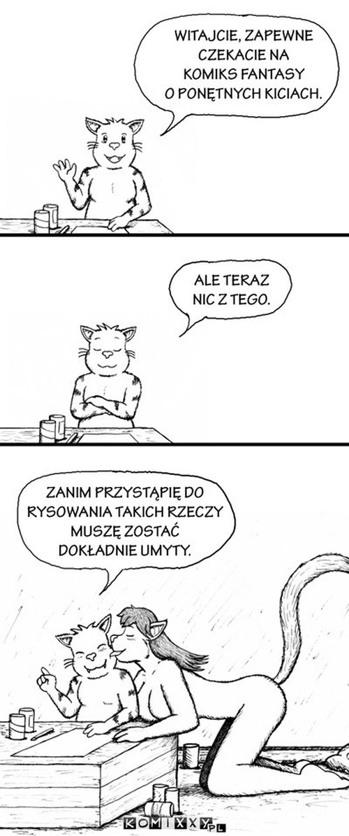 Kocur dba o czystość –  