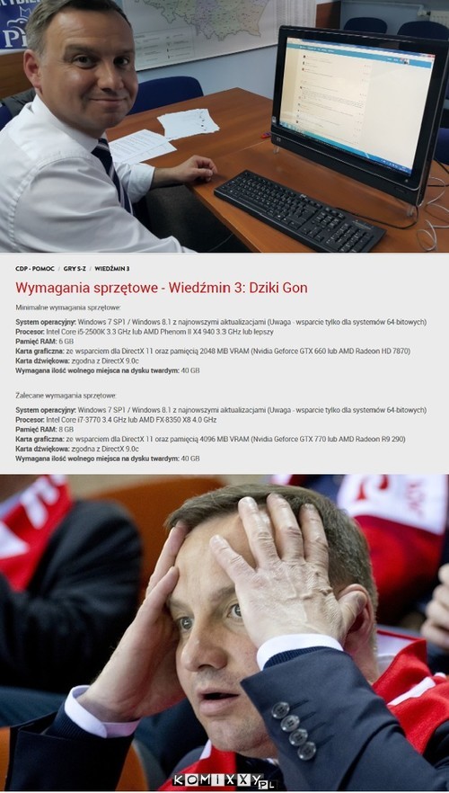 Andrzej Duda i Wiedźmin 3 –  