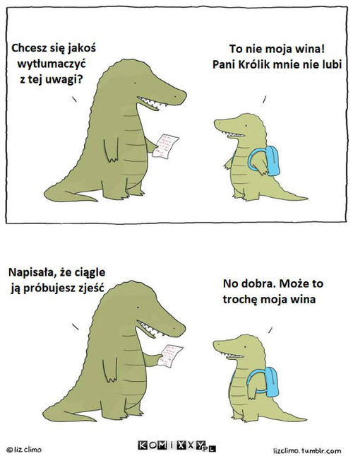 Uwaga od nauczycielki –  