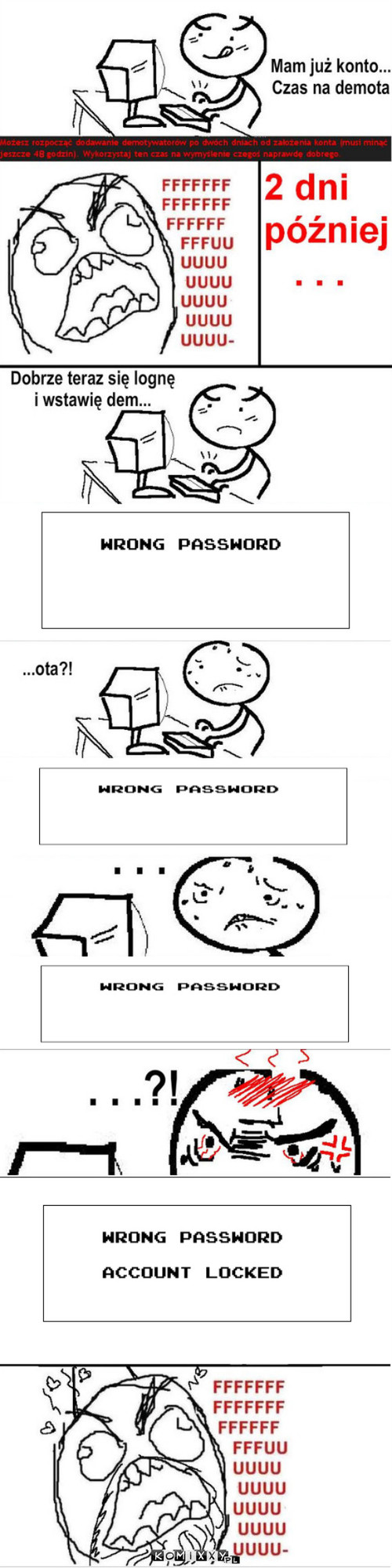 WRONG PASSWORD –  